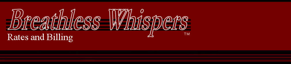 Breathless Whispers Rates page logo